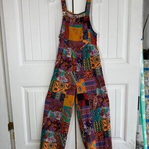 Multicolor Bohemian Overalls, Size MEDIUM